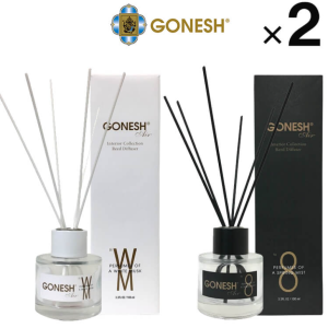 GONESH 蘆葦擴散棒和白麝香玻璃瓶兩件套中選擇，8 號。房間香味。