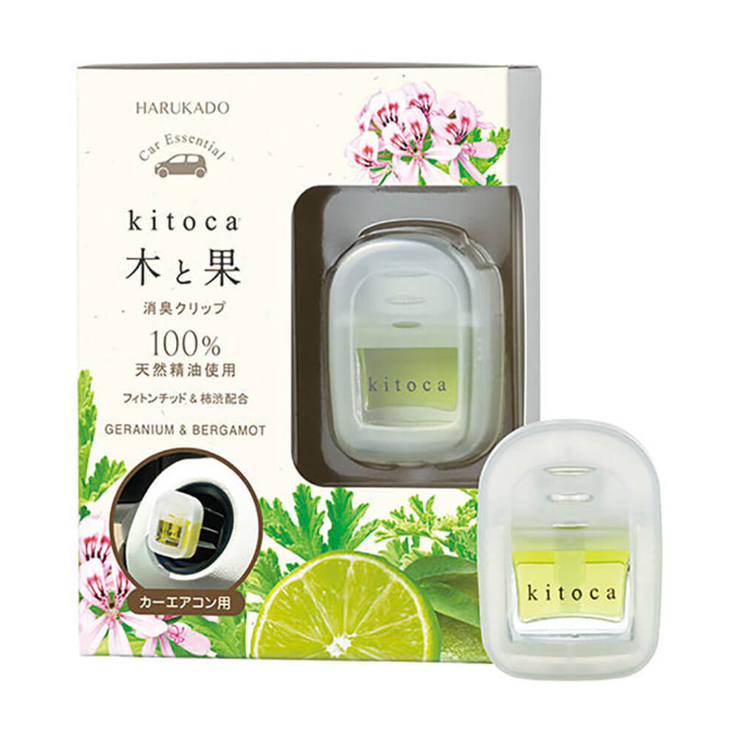 HARUKADO Ki to Ka 車載冷氣空氣清新劑夾。採用100%天然精油製成。帶有薄荷、洋甘菊、尤加利、天竺葵和佛手柑的芳香療法室內香氛。:圖片 6
