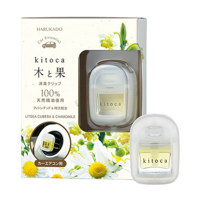 HARUKADO Ki to Ka 車載冷氣空氣清新劑夾。採用100%天然精油製成。帶有薄荷、洋甘菊、尤加利、天竺葵和佛手柑的芳香療法室內香氛。:圖片 7