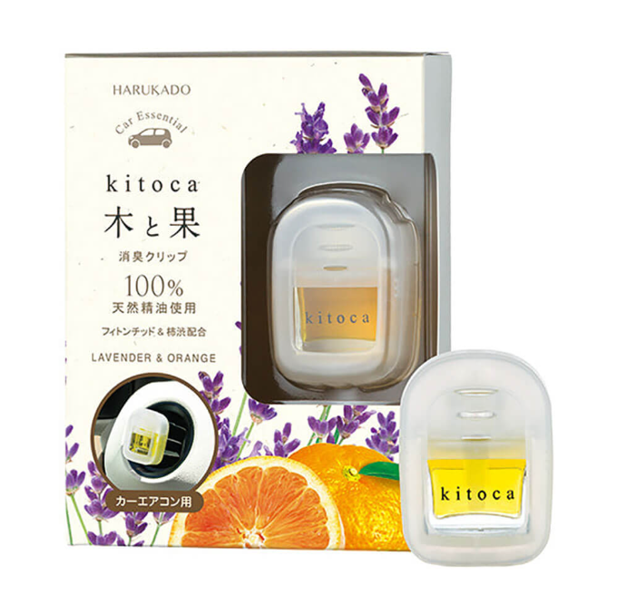 HARUKADO Ki to Ka 車載冷氣空氣清新劑夾。採用100%天然精油製成。帶有薄荷、洋甘菊、尤加利、天竺葵和佛手柑的芳香療法室內香氛。:圖片 9